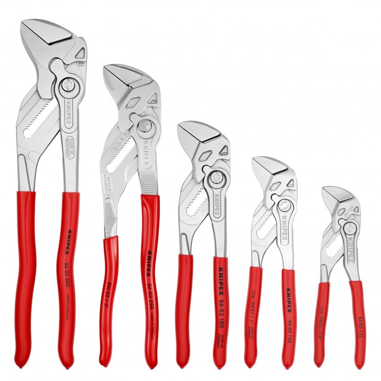 KNIPEX set of 5 pliers-wrenches 125/150/180/250/300mm KNIPEX set of 5 pliers-wrenches 125/150/180/250/300mm