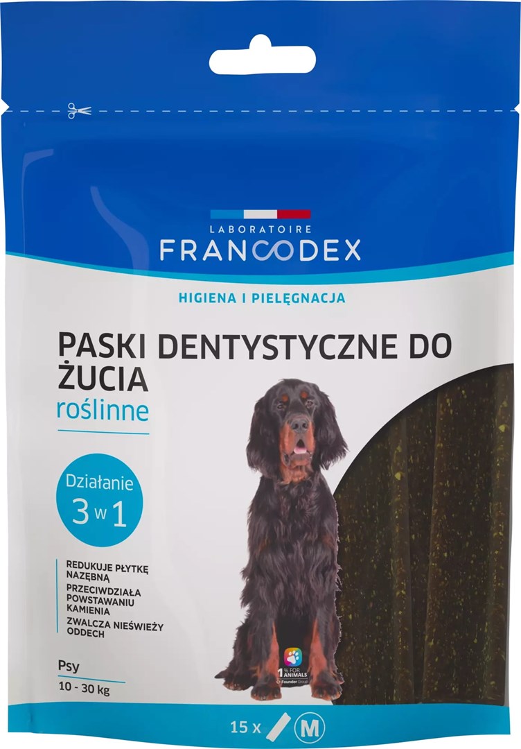 FRANCODEX Dental Strips M - dog treat - 15 FRANCODEX Dental Strips M - dog treat - 15
