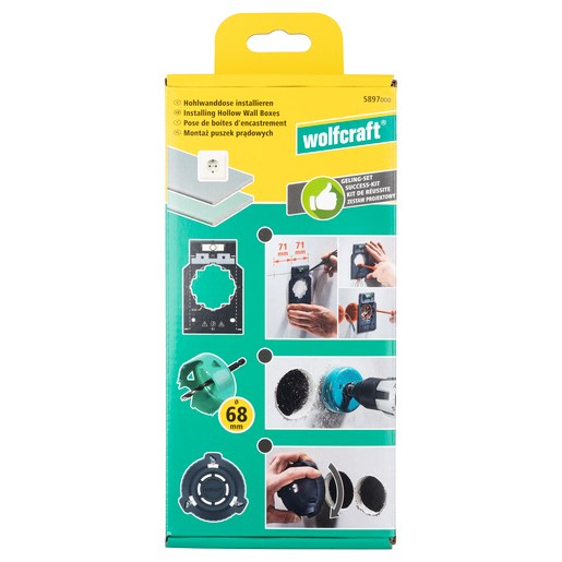 Wolfcraft set for assembling electrical boxes Wolfcraft set for assembling electrical boxes