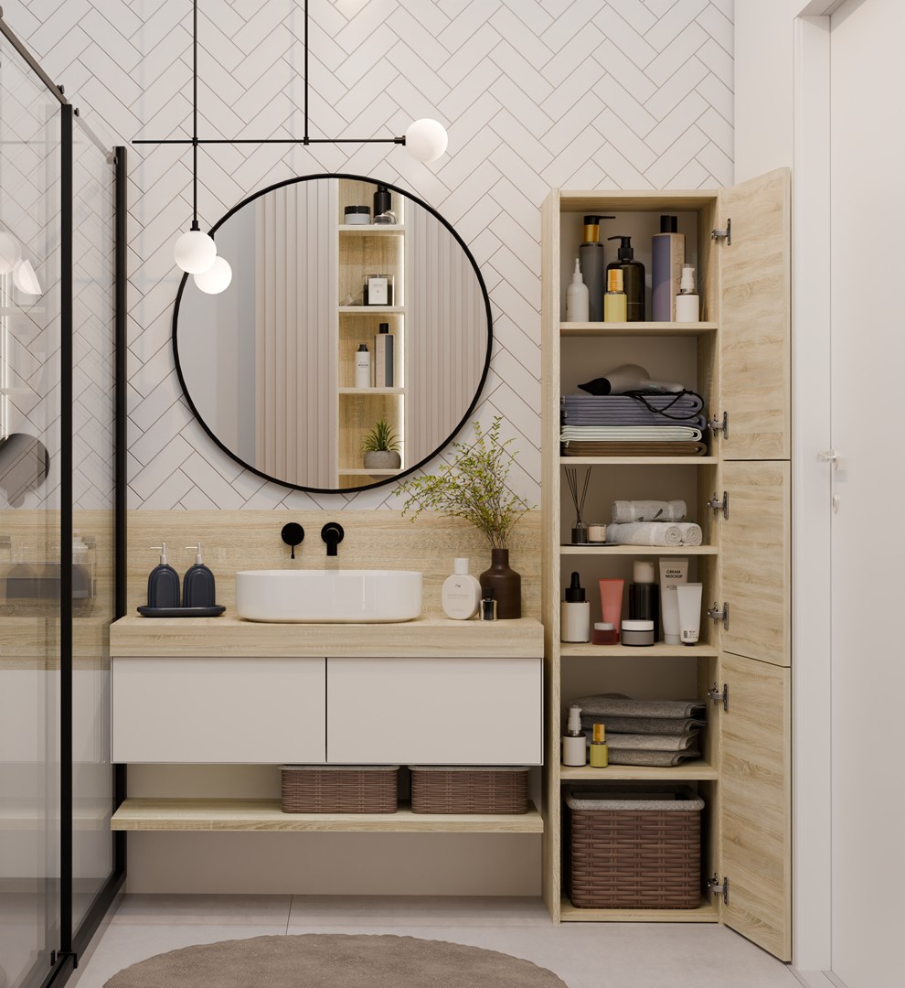 Topeshop S43 SONOMA bathroom storage cabinet Oak Topeshop S43 SONOMA bathroom storage cabinet Oak