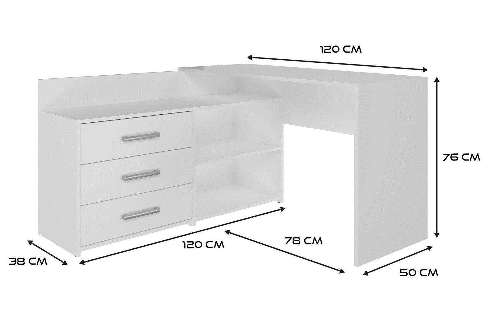 Topeshop DANY BIEL KPL computer desk White Topeshop DANY BIEL KPL computer desk White