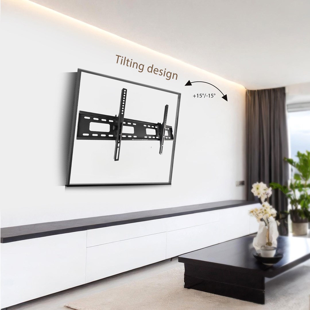 Maclean MC-422 TV Wall Mount Heavy Duty 43"-100" max VESA 800x400 120kg Tilting +/-15° Bracket Holder Hanger with Spirit Level Accessories Maclean MC-422 TV Wall Mount Heavy Duty 43"-100" max VESA 800x400 120kg Tilting +/-15° Bracket Holder Hanger with Spirit Level Accessories