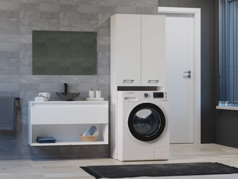 Bathroom cabinet Pola DD - White Bathroom cabinet Pola DD - White