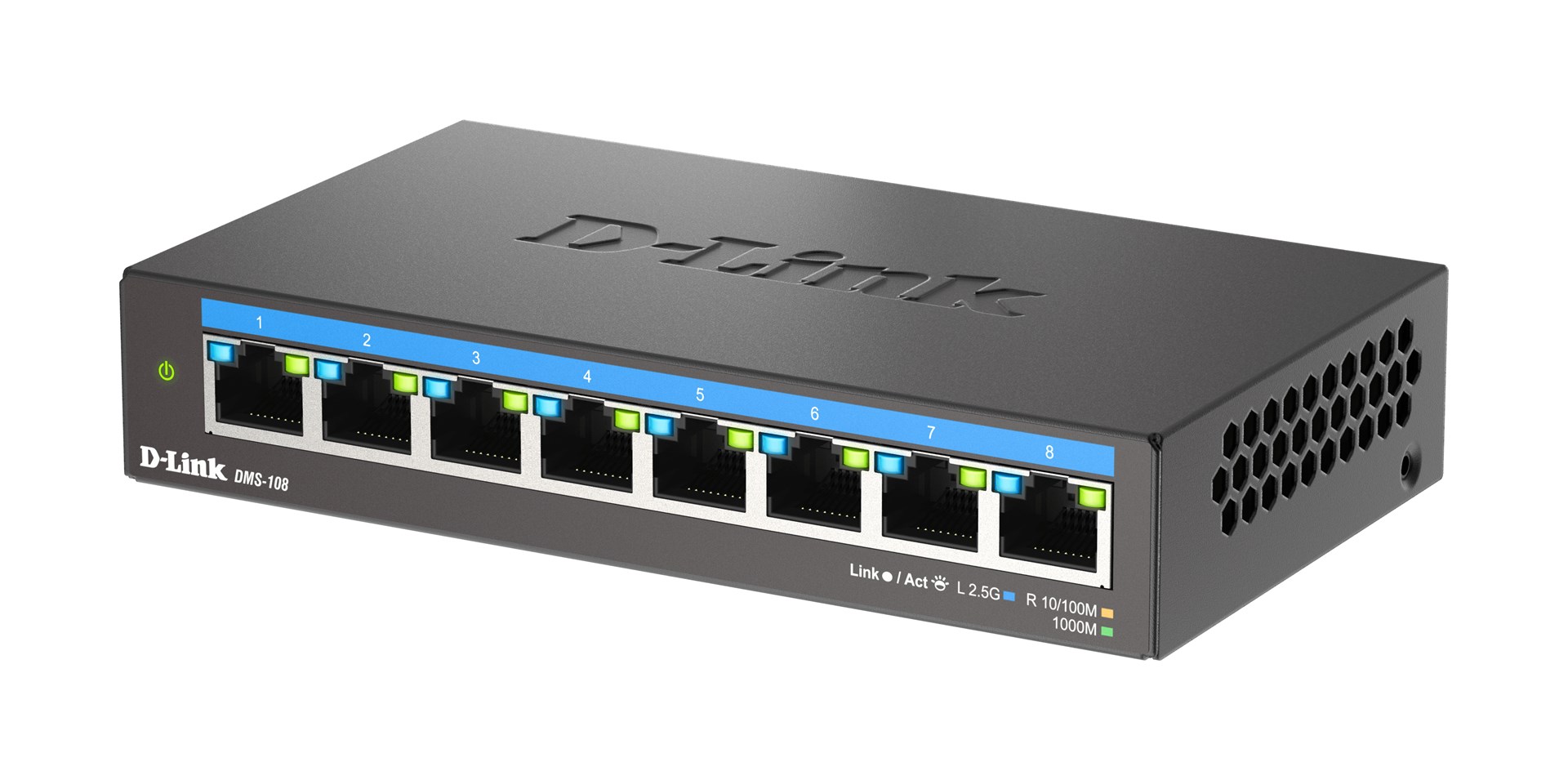 D-Link 8-Port 2.5G Multi-Gigabit Desktop Switch D-Link 8-Port 2.5G Multi-Gigabit Desktop Switch