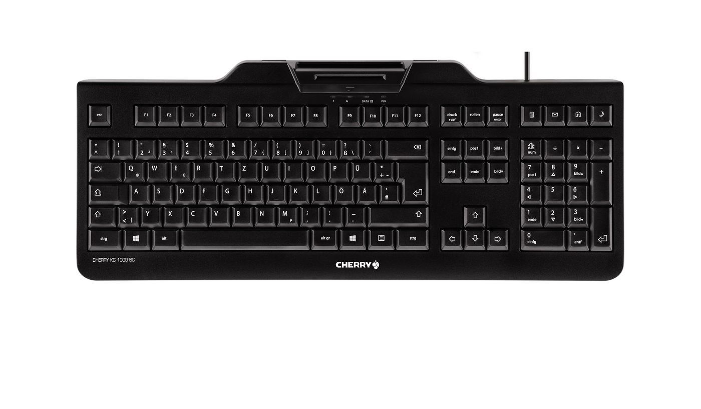 CHERRY KC 1000 SC keyboard Office USB QWERTZ German Black CHERRY KC 1000 SC keyboard Office USB QWERTZ German Black