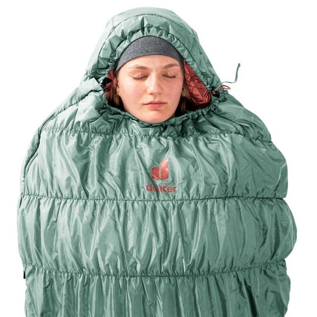 Deuter Exosphere +4° SL Women's Synthetic Sleeping Bag - Left Sage-Redwood Deuter Exosphere +4° SL Women's Synthetic Sleeping Bag - Left Sage-Redwood