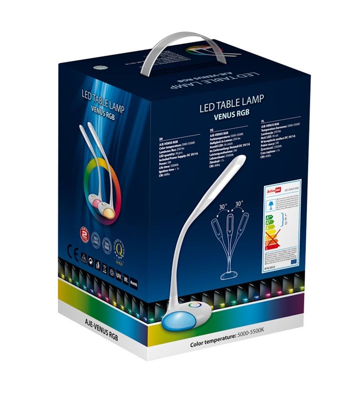 Activejet LED desk lamp VENUS with RGB base Activejet LED desk lamp VENUS with RGB base