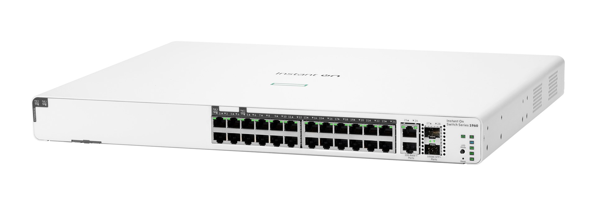 HPE Aruba Networking Networking Instant On Switch 20p Gigabit CL4 4p Gigabit CL6 PoE 2p 10GBT 2p SFP+ 370W 1960 HPE Aruba Networking Networking Instant On Switch 20p Gigabit CL4 4p Gigabit CL6 PoE 2p 10GBT 2p SFP+ 370W 1960