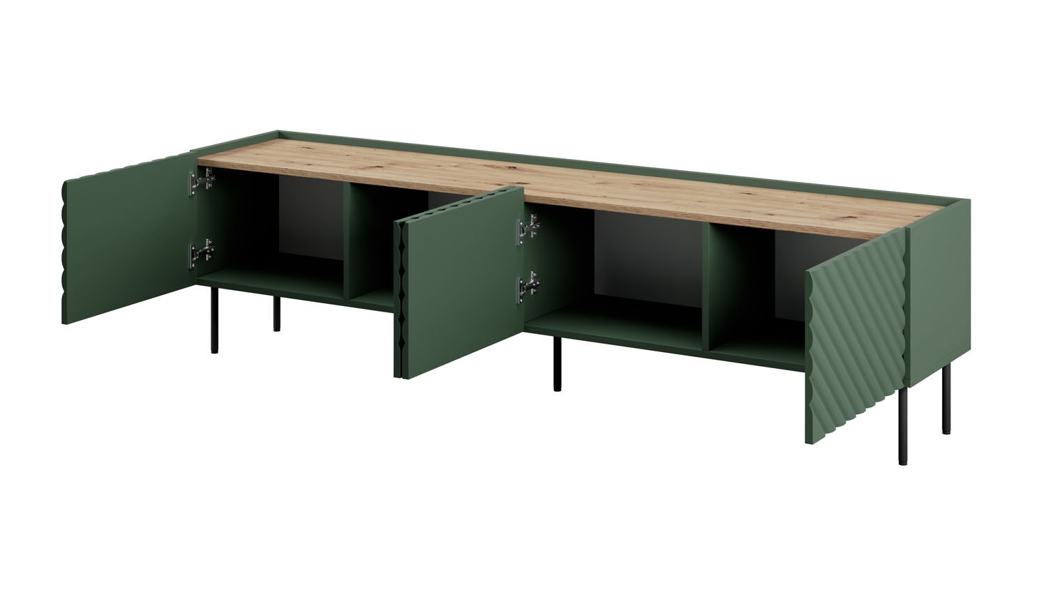 4D RTV cabinet ONDA 200x40xH54.35 green (standing or wall mounted) 4D RTV cabinet ONDA 200x40xH54.35 green (standing or wall mounted)