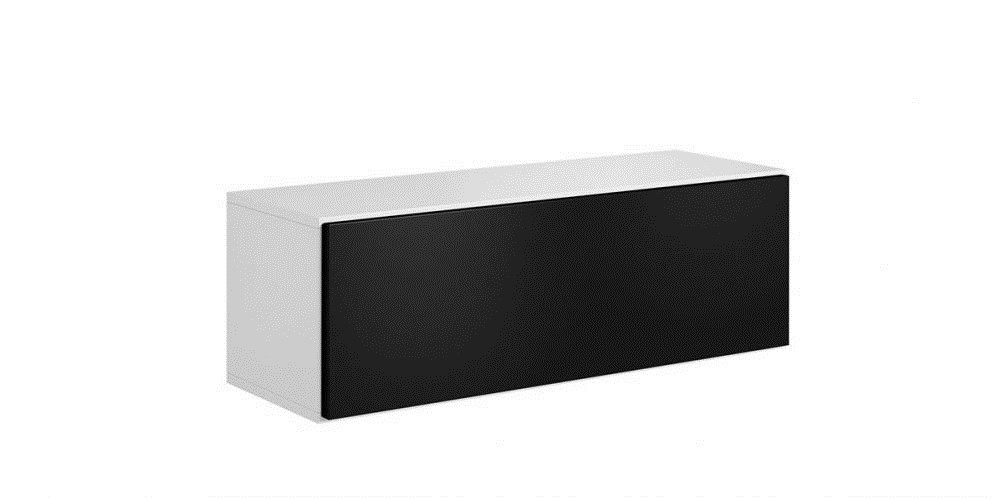 Cama full storage cabinet ROCO RO1 112/37/39 white/white/black Cama full storage cabinet ROCO RO1 112/37/39 white/white/black