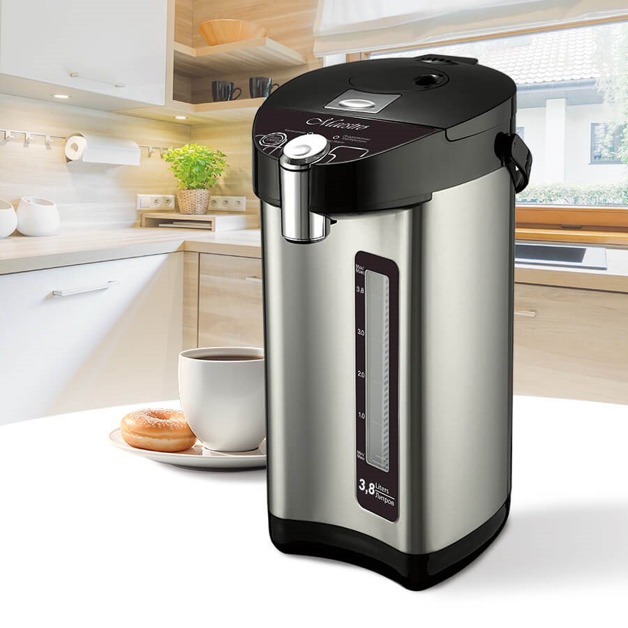 Feel-Maestro MR-081 thermo-pot 3.8 L Silver, Black Feel-Maestro MR-081 thermo-pot 3.8 L Silver, Black