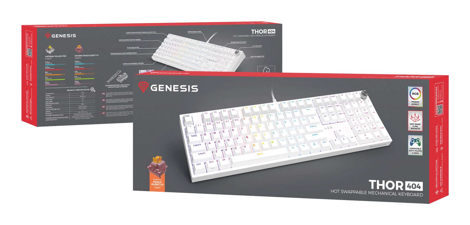 GENESIS NKG-2300 keyboard Universal USB QWERTY English White GENESIS NKG-2300 keyboard Universal USB QWERTY English White
