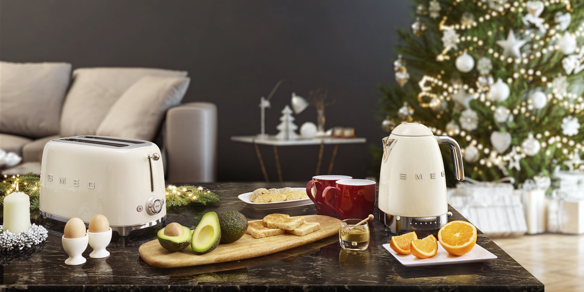 Smeg 50's Style Toaster TSF02CREU Cream Smeg 50's Style Toaster TSF02CREU Cream