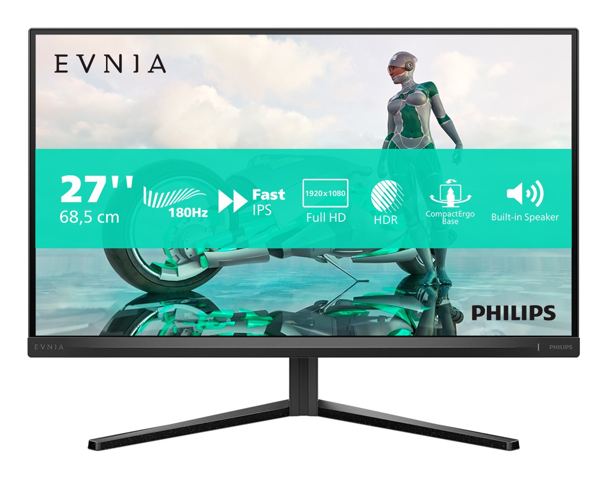 Philips Evnia 27M2N3200A/00 LED display 68.6 cm (27") 1920 x 1080 pixels Full HD LCD Black Philips Evnia 27M2N3200A/00 LED display 68.6 cm (27") 1920 x 1080 pixels Full HD LCD Black