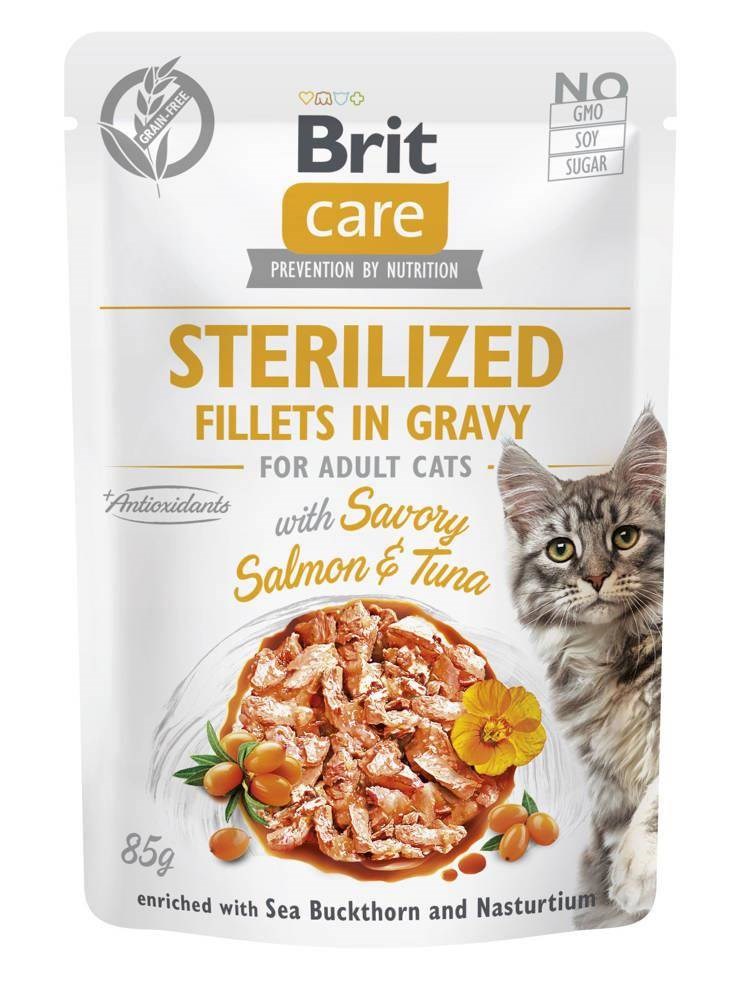 BRIT Care Cat Sterilized Salmon&Tuna Pouch - wet cat food - 85 g BRIT Care Cat Sterilized Salmon&Tuna Pouch - wet cat food - 85 g