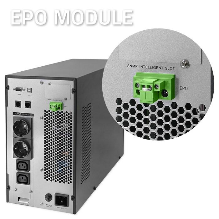 Qoltec Uninterruptible Power Supply (UPS) | 3kVA | 3000W | Power Factor 1.0 | LCD | EPO | USB | Online Qoltec Uninterruptible Power Supply (UPS) | 3kVA | 3000W | Power Factor 1.0 | LCD | EPO | USB | Online