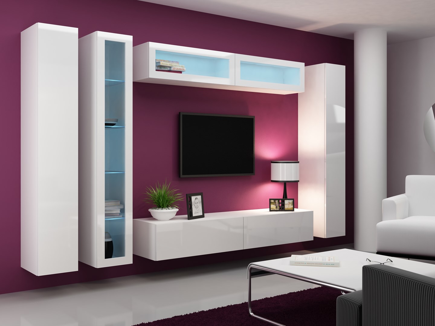 Cama Full cabinet VIGO '180' 180/40/30 white/white gloss Cama Full cabinet VIGO '180' 180/40/30 white/white gloss
