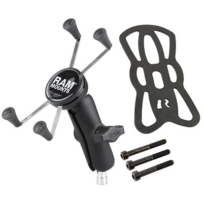 RAM Mounts X-Grip Large Phone Mount with Motorcycle Handlebar Clamp Base RAM Mounts X-Grip Large Phone Mount with Motorcycle Handlebar Clamp Base