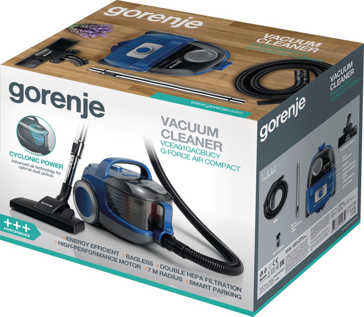 Gorenje Vacuum Cleaner VCEA01GACBUCY, 800W, 2.2L, Gorenje Vacuum Cleaner VCEA01GACBUCY, 800W, 2.2L,
