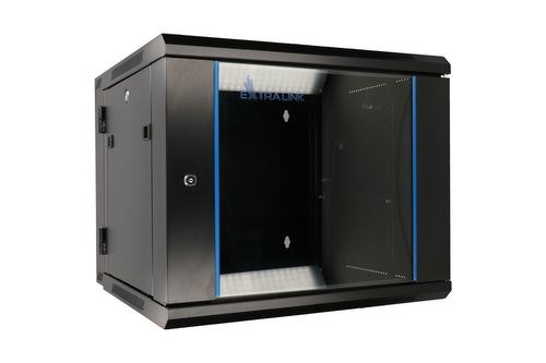 Extralink Rackmount cabinet 12U 600x600 AZH Black wall mounted, swing type Extralink Rackmount cabinet 12U 600x600 AZH Black wall mounted, swing type
