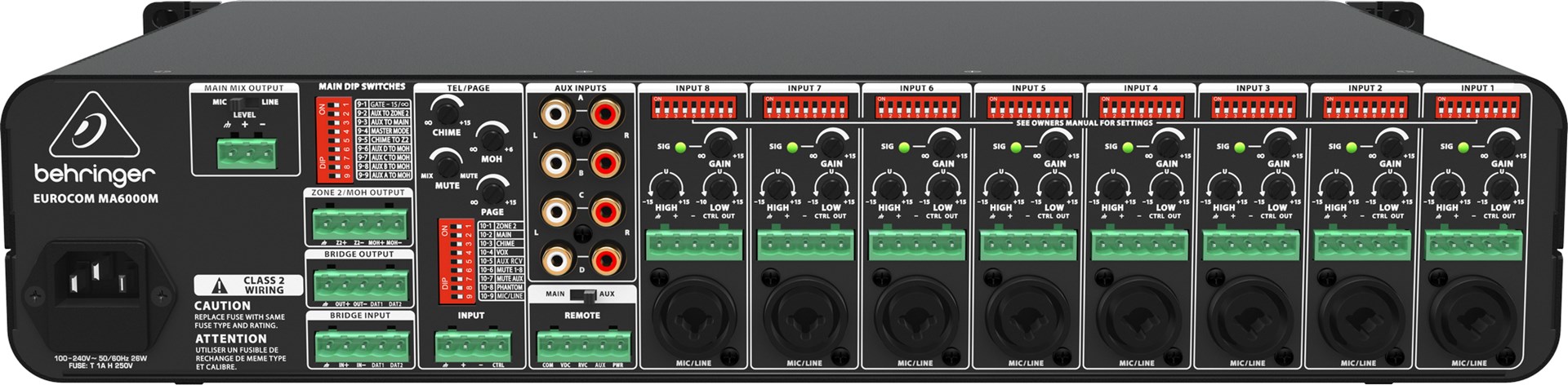 Behringer MA6000M audio amplifier Performance/stage Black Behringer MA6000M audio amplifier Performance/stage Black