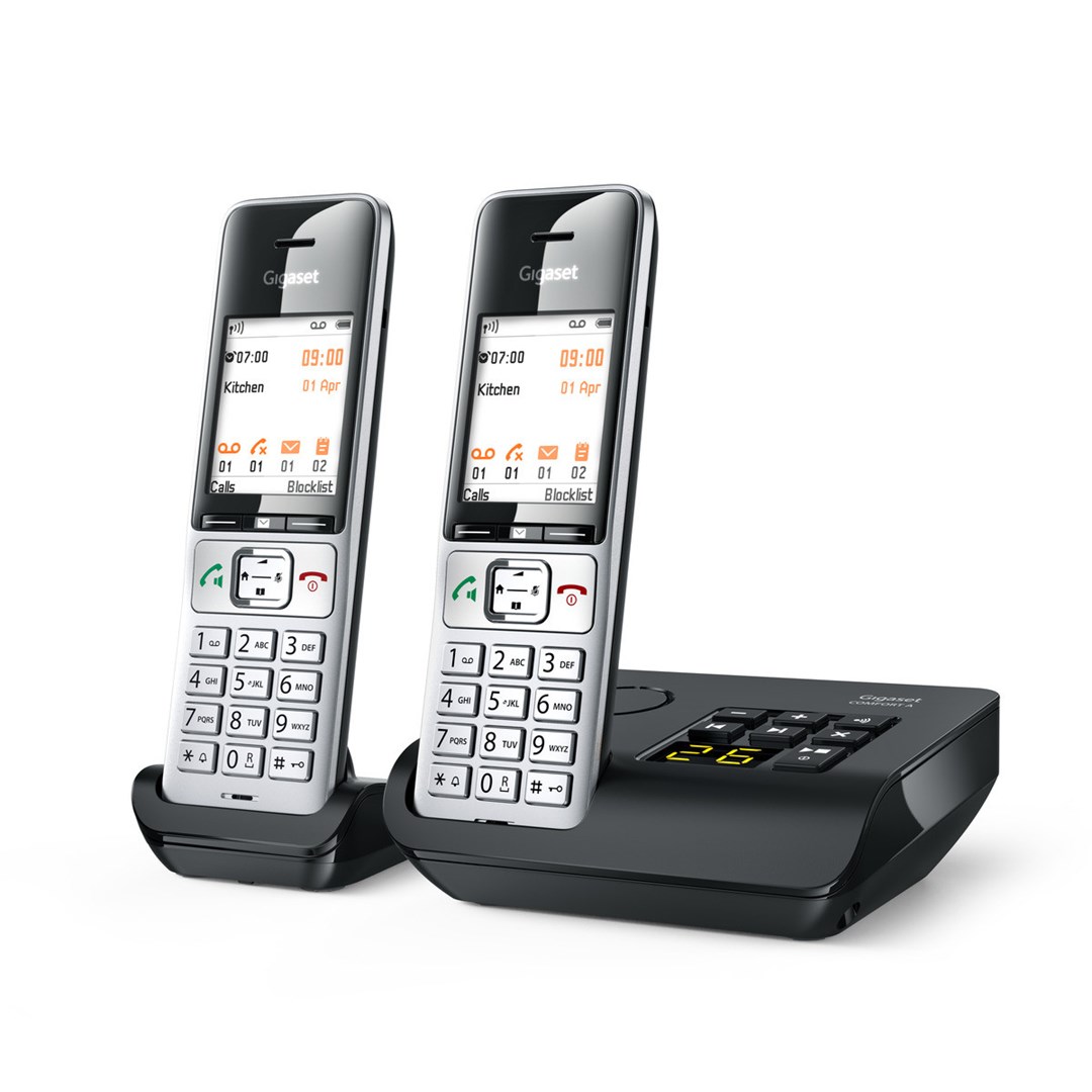 Gigaset COMFORT 500A duo Analog/DECT telephone Caller ID Black, Silver Gigaset COMFORT 500A duo Analog/DECT telephone Caller ID Black, Silver