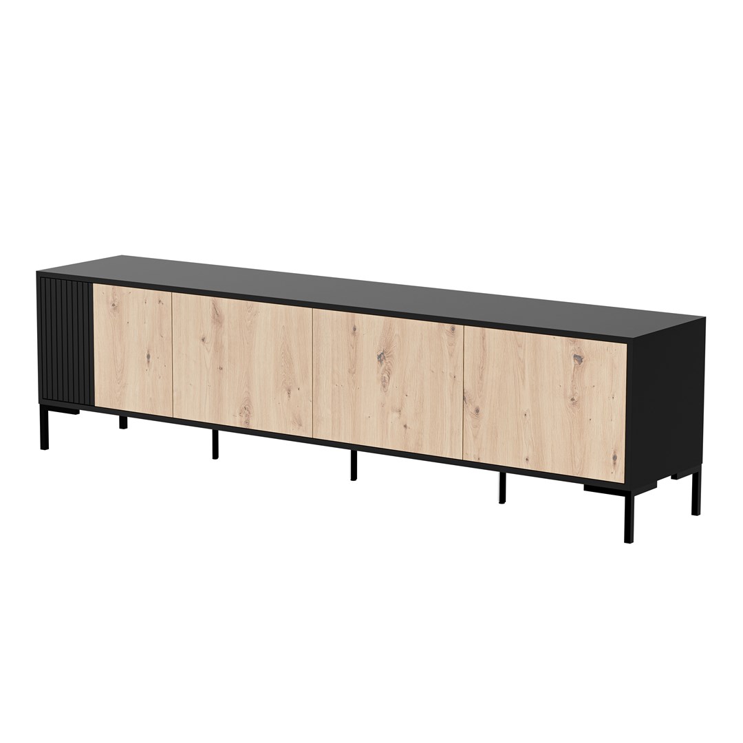 Cama MERCI RTV cabinet 200 x 40 x 54 cm black/oak artisan Cama MERCI RTV cabinet 200 x 40 x 54 cm black/oak artisan