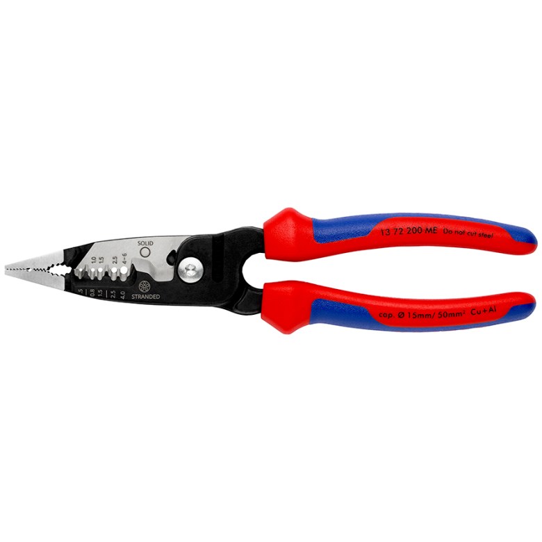 Knipex 13 72 200 ME cable stripper Black, Blue, Red, Stainless steel Knipex 13 72 200 ME cable stripper Black, Blue, Red, Stainless steel