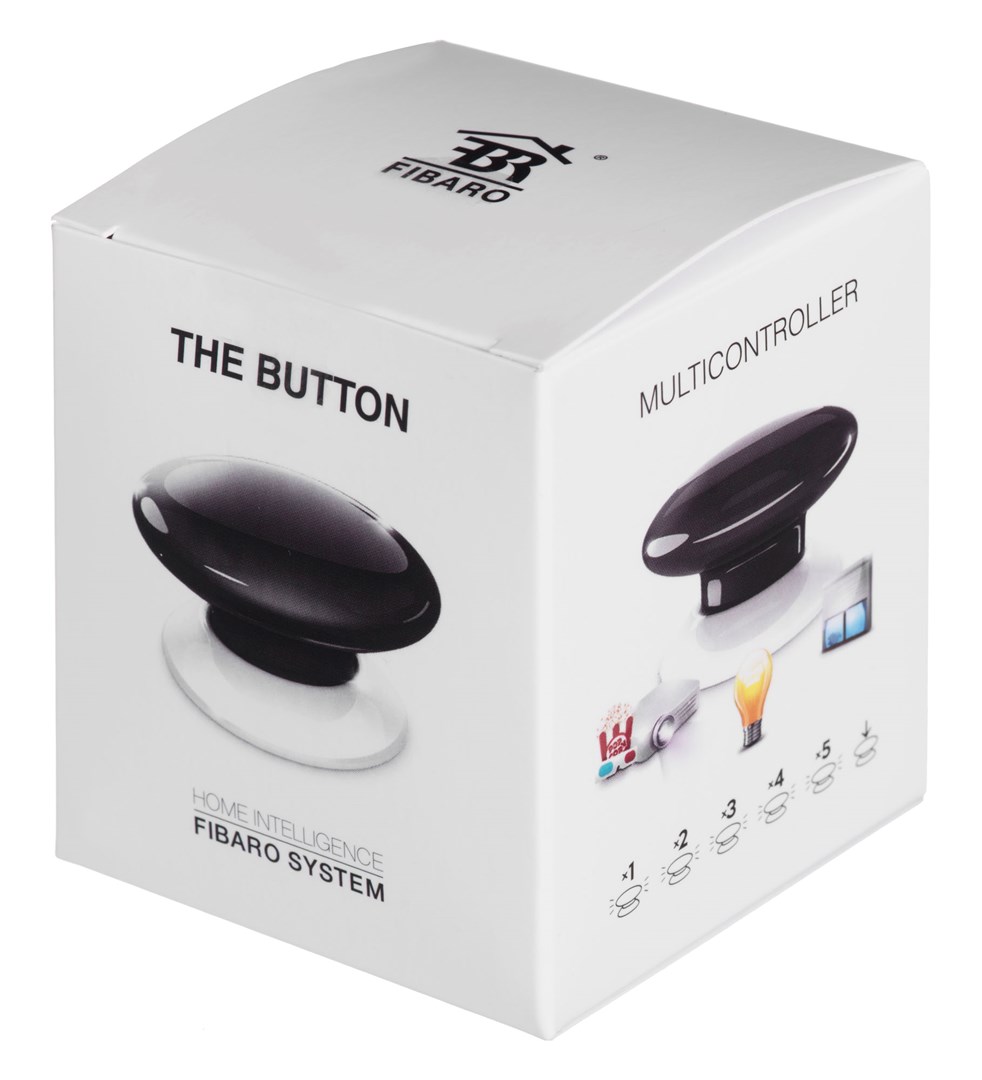 Fibaro The Button Black panic button Wireless Alarm Fibaro The Button Black panic button Wireless Alarm