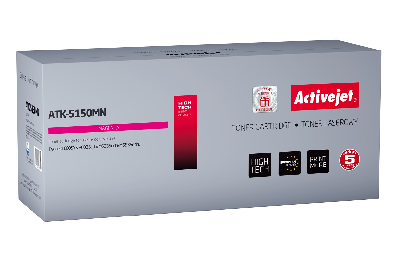 Activejet ATK-5150MN Toner Cartridge (replacement for Kyocera TK-5150M; Supreme; 10000 pages; magenta) Activejet ATK-5150MN Toner Cartridge (replacement for Kyocera TK-5150M; Supreme; 10000 pages; magenta)
