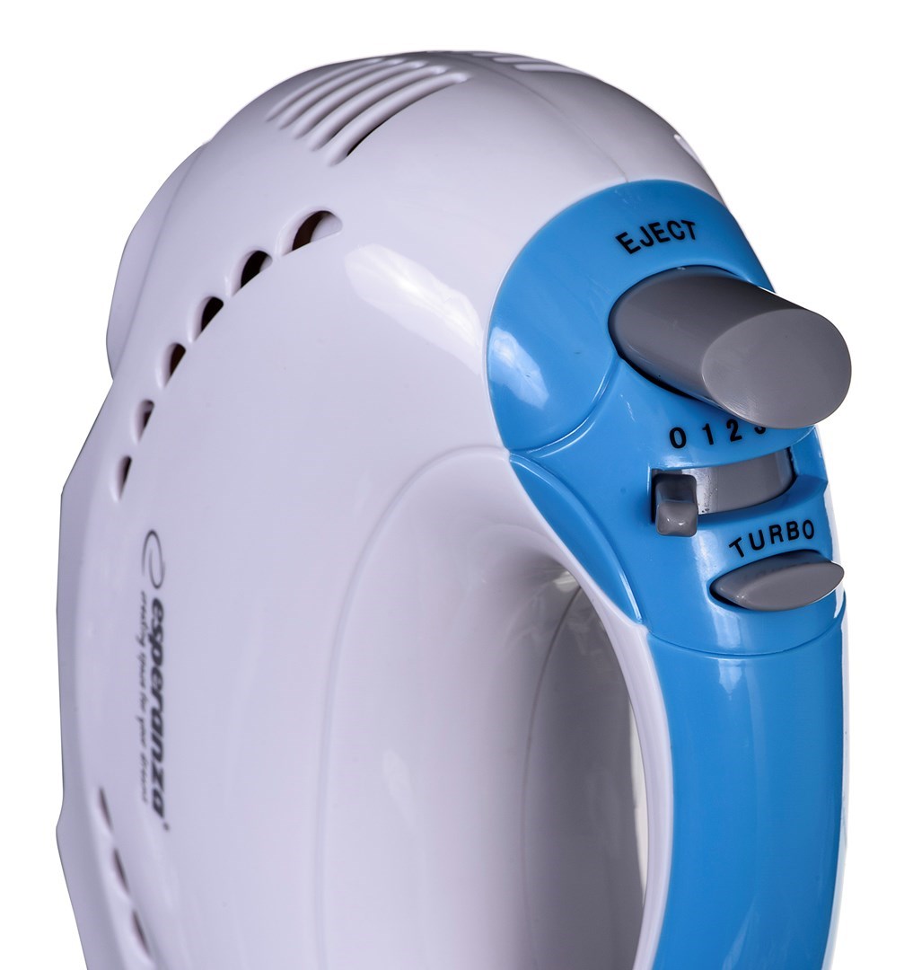Esperanza EKM010 mixer Hand mixer 300 W Light Blue, White Esperanza EKM010 mixer Hand mixer 300 W Light Blue, White