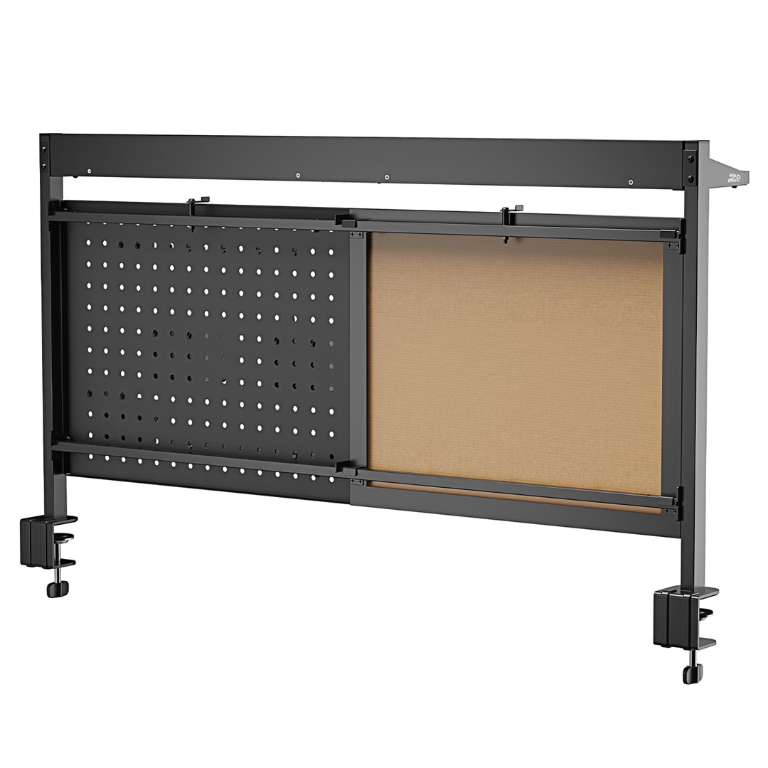 Ergo Office desk divider / organizer, max load 10kg, white board, width 1116mm, black, ER-301 B Ergo Office desk divider / organizer, max load 10kg, white board, width 1116mm, black, ER-301 B