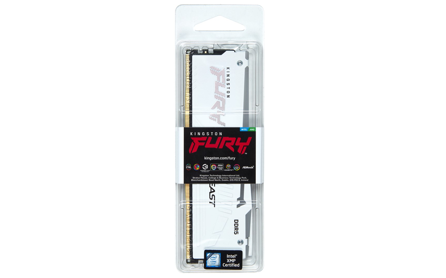 Kingston Technology FURY Beast 16GB 6000MT/s DDR5 CL36 DIMM White RGB EXPO Kingston Technology FURY Beast 16GB 6000MT/s DDR5 CL36 DIMM White RGB EXPO