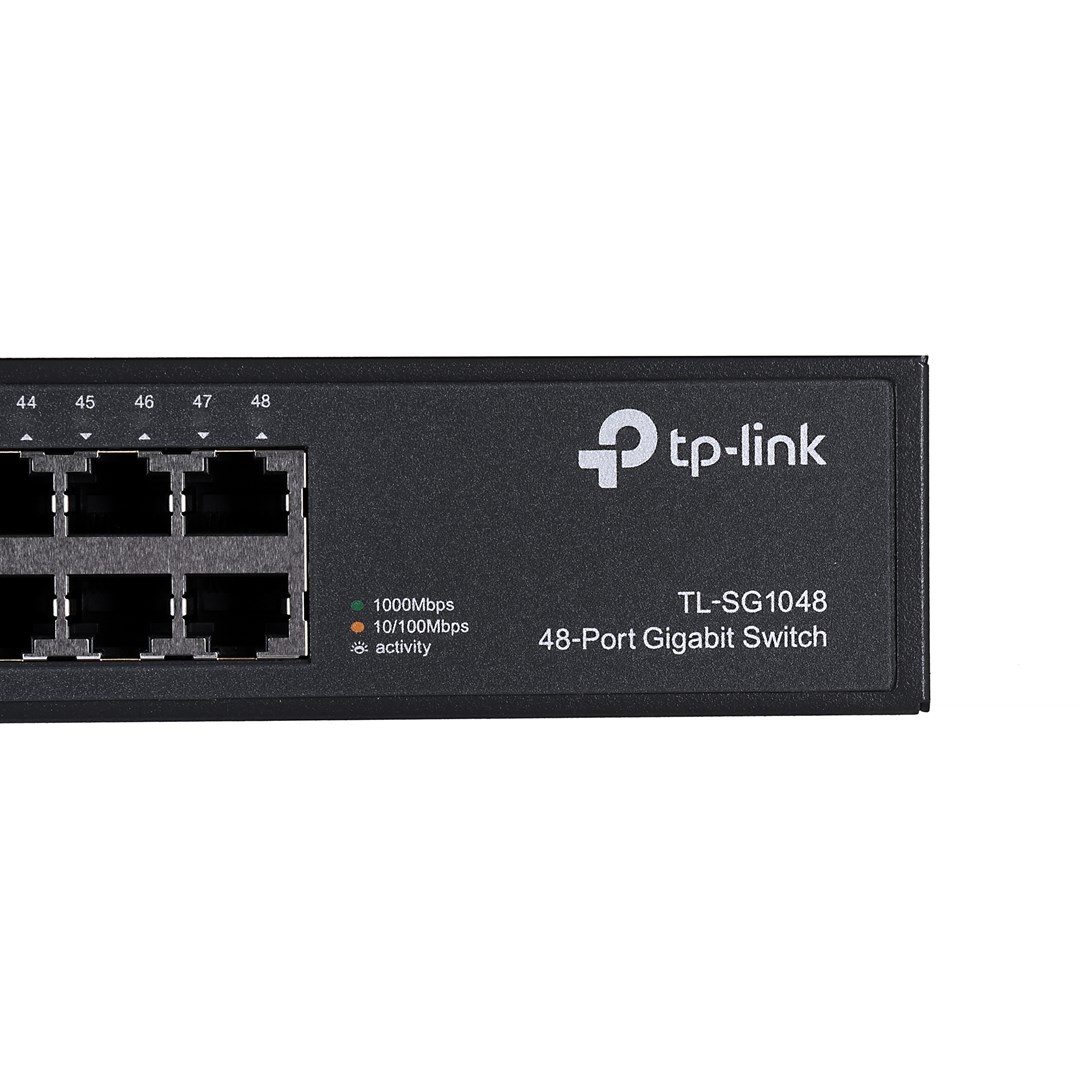TP-Link TL-SG1048 Unmanaged Gigabit Ethernet (10/100/1000) 1U Black TP-Link TL-SG1048 Unmanaged Gigabit Ethernet (10/100/1000) 1U Black