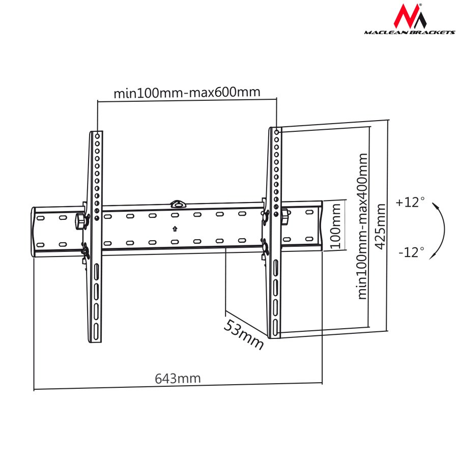 Adjustable Wall TV Bracket 37-85" Adjustable Wall TV Bracket 37-85"