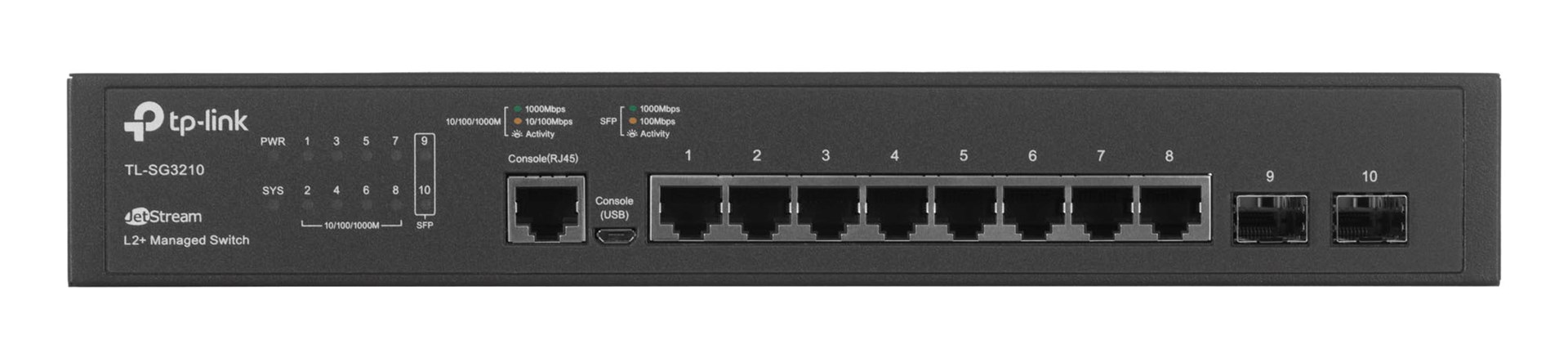 TP-LINK TL-SG3210 Managed L2 Gigabit Ethernet (10/100/1000) Power over Ethernet (PoE) Black TP-LINK TL-SG3210 Managed L2 Gigabit Ethernet (10/100/1000) Power over Ethernet (PoE) Black