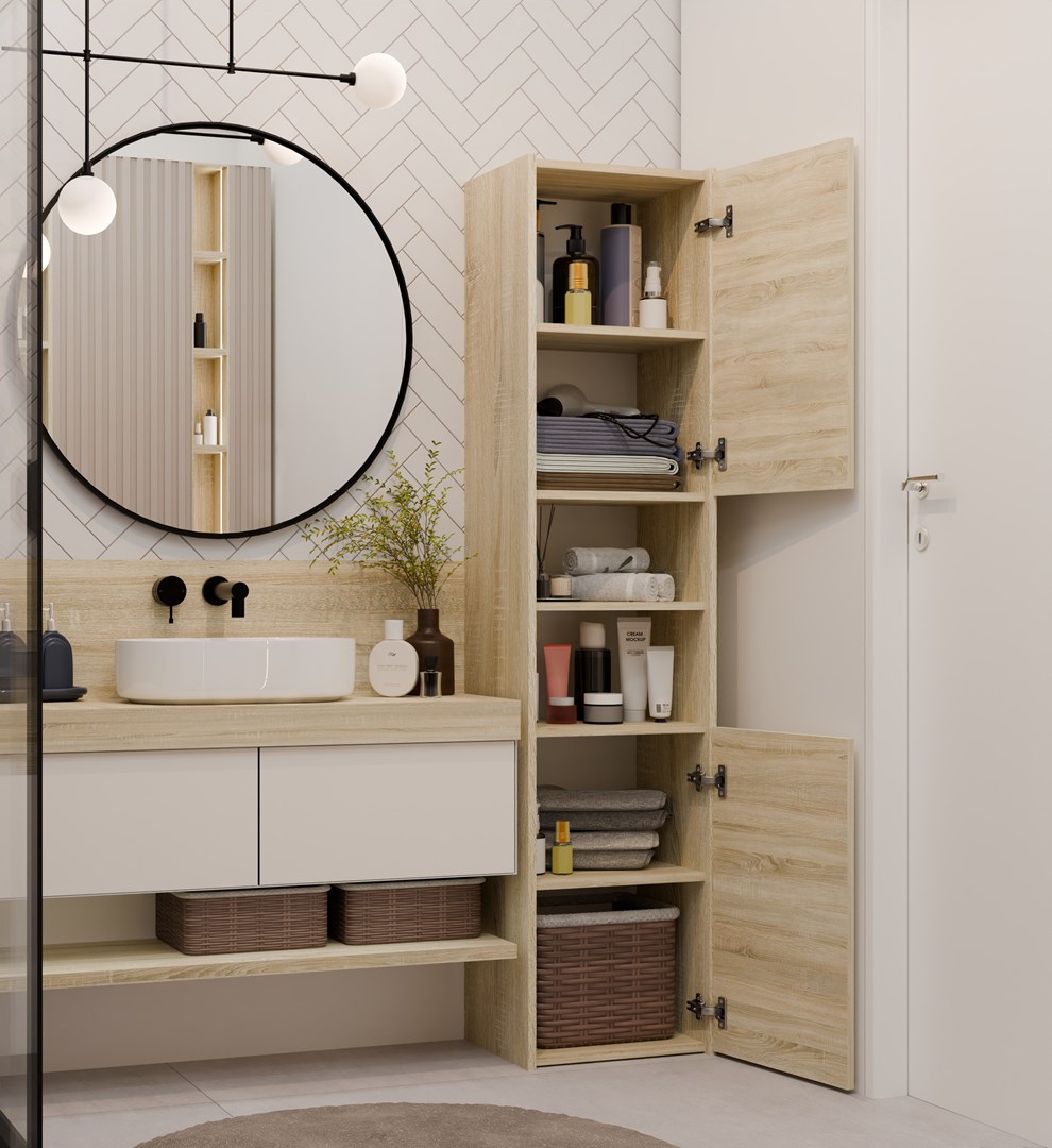 Topeshop S40 SONOMA bathroom storage cabinet Oak Topeshop S40 SONOMA bathroom storage cabinet Oak