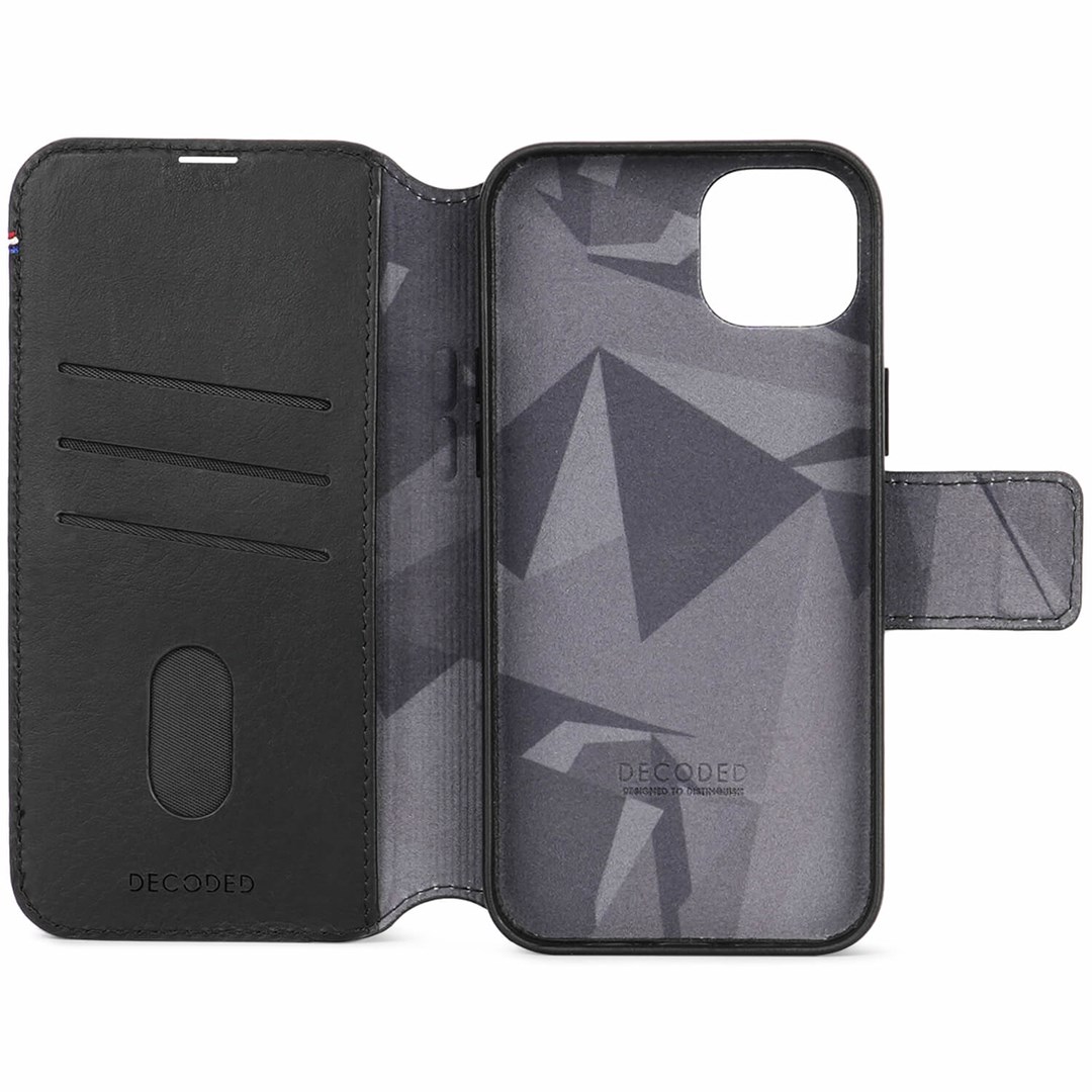 Decoded D24IPO15PLDW5BK mobile phone case 17 cm (6.7") Wallet case Black Decoded D24IPO15PLDW5BK mobile phone case 17 cm (6.7") Wallet case Black