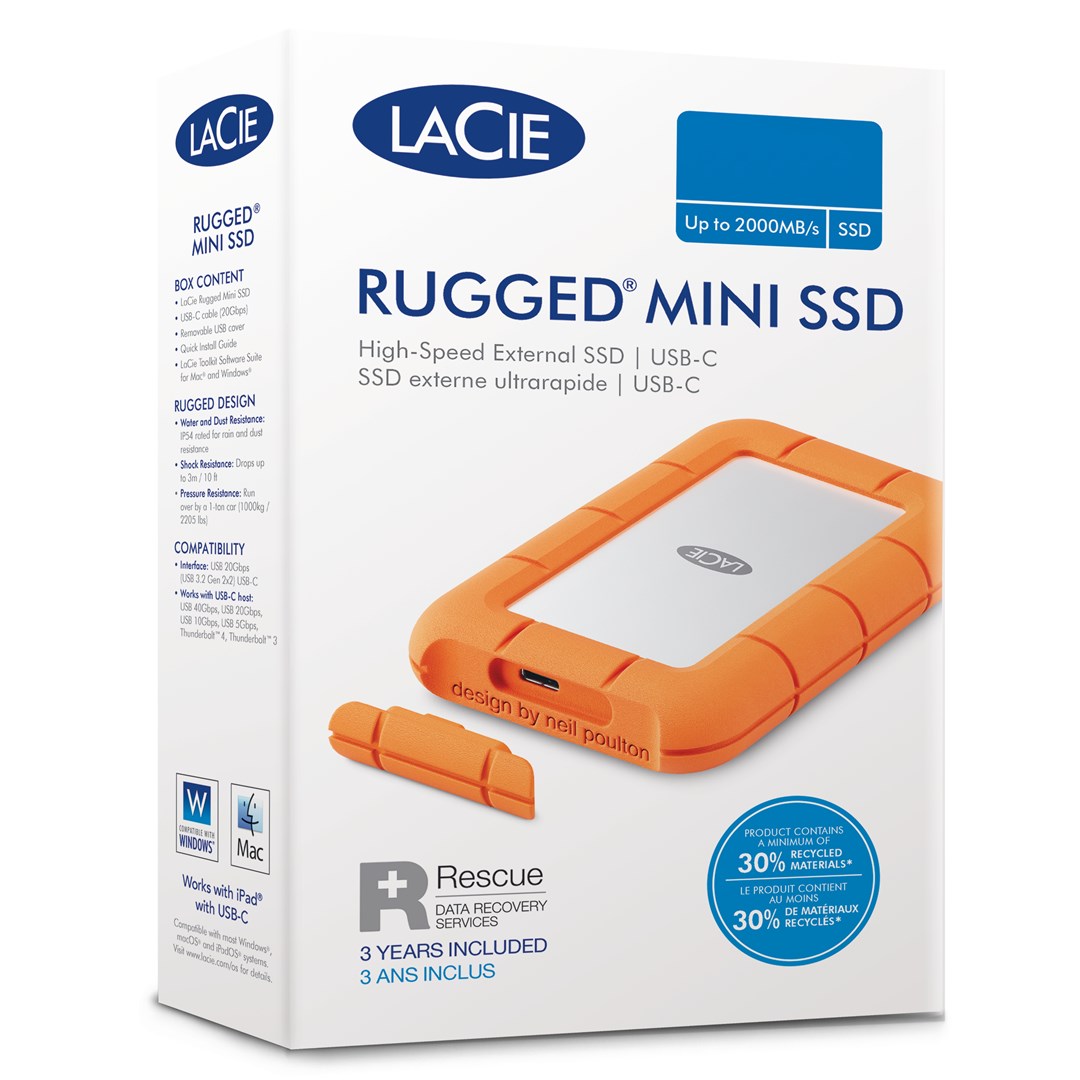 LaCie Rugged Mini external hard drive 5 TB 3.2 Gen 1 (3.1 Gen 1) Orange LaCie Rugged Mini external hard drive 5 TB 3.2 Gen 1 (3.1 Gen 1) Orange