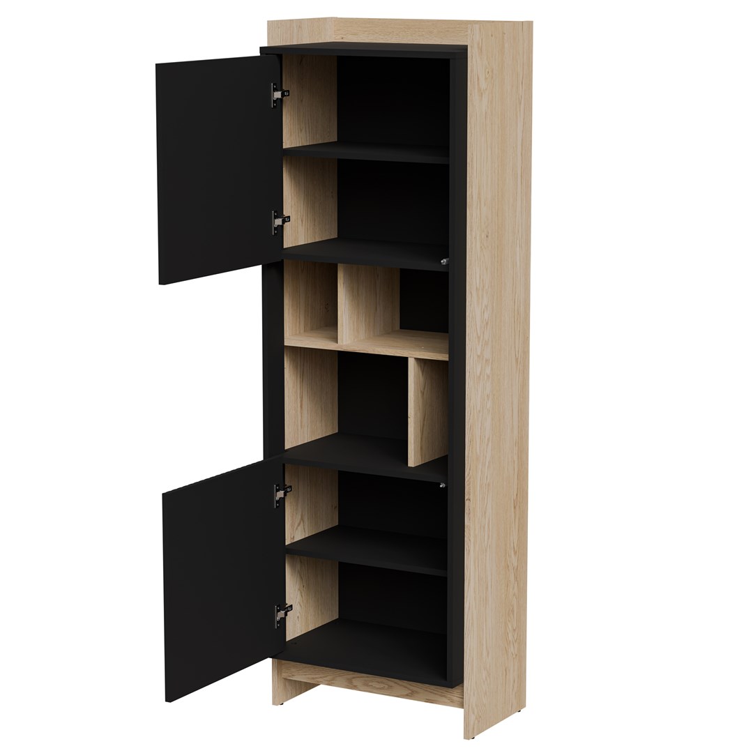 Cama PORTO 59x38x180 display cabinet oak/black Cama PORTO 59x38x180 display cabinet oak/black
