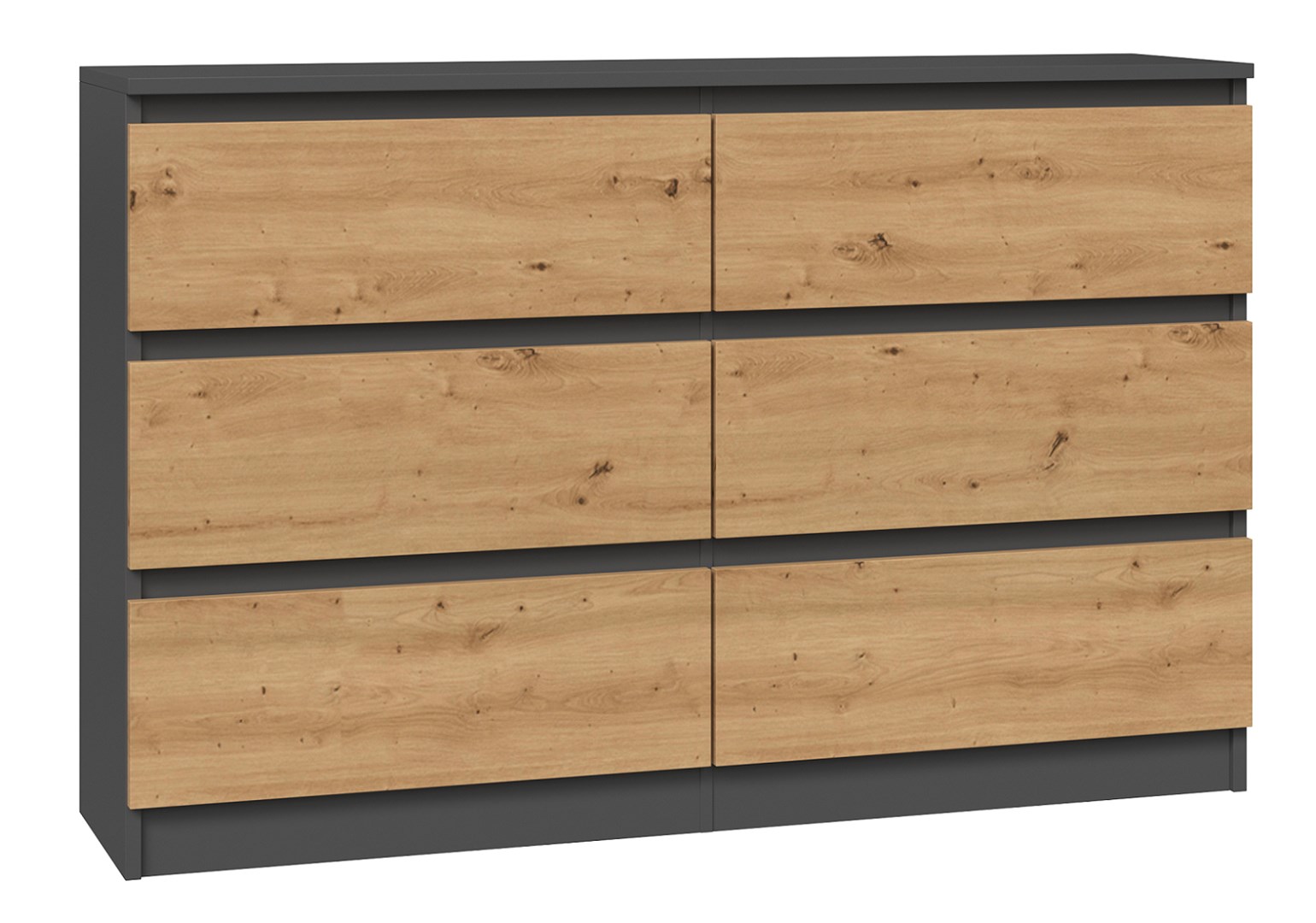 Topeshop M6 120 ANTRACYT/ART chest of drawers Topeshop M6 120 ANTRACYT/ART chest of drawers