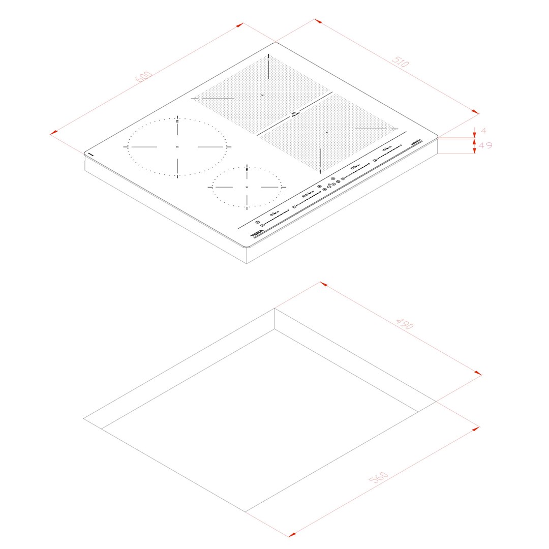 Teka IZF 64440 BK MSP Black Built-in 60 cm Zone induction hob 5 zone(s) Teka IZF 64440 BK MSP Black Built-in 60 cm Zone induction hob 5 zone(s)