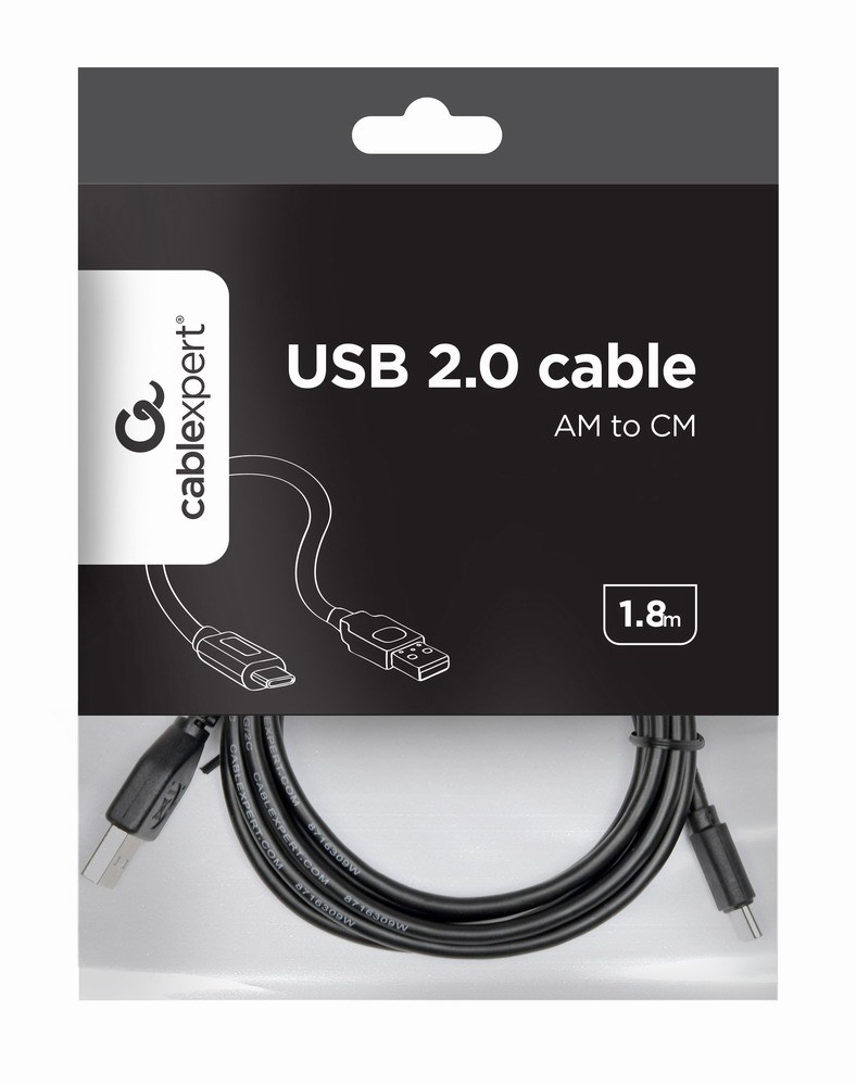 Gembird Kabel / Adapter USB cable USB 2.0 1.8 m USB A USB C Black Gembird Kabel / Adapter USB cable USB 2.0 1.8 m USB A USB C Black