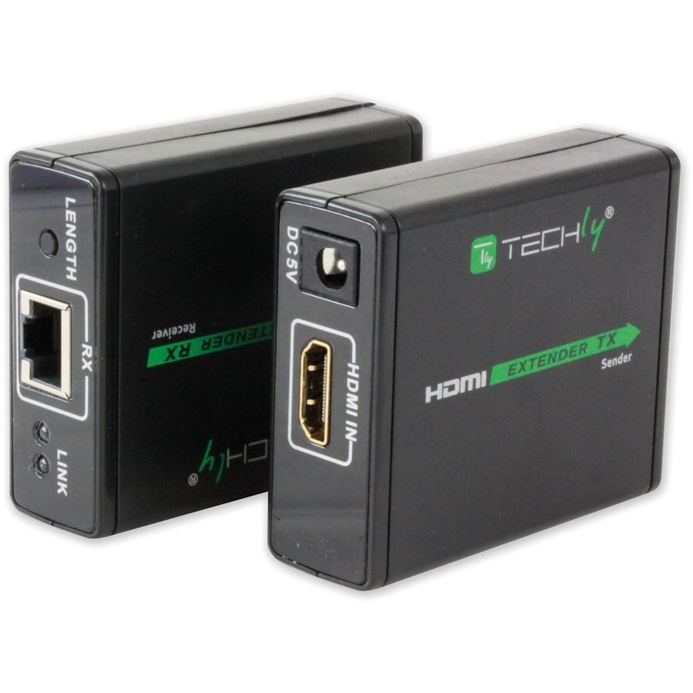 Techly Amplifier HDMI Full HD up to 60m of cable Cat. 6 / 6A / 7 IDATA EXT-E70 Techly Amplifier HDMI Full HD up to 60m of cable Cat. 6 / 6A / 7 IDATA EXT-E70