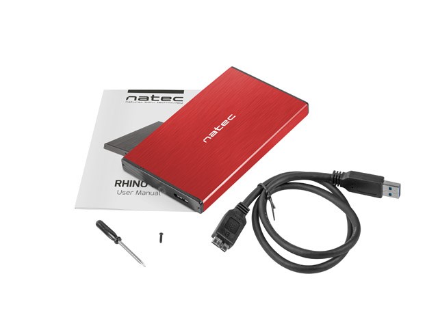 NATEC HDD ENCLOSURE RHINO GO (USB 3.0, 2.5", RED) NATEC HDD ENCLOSURE RHINO GO (USB 3.0, 2.5", RED)