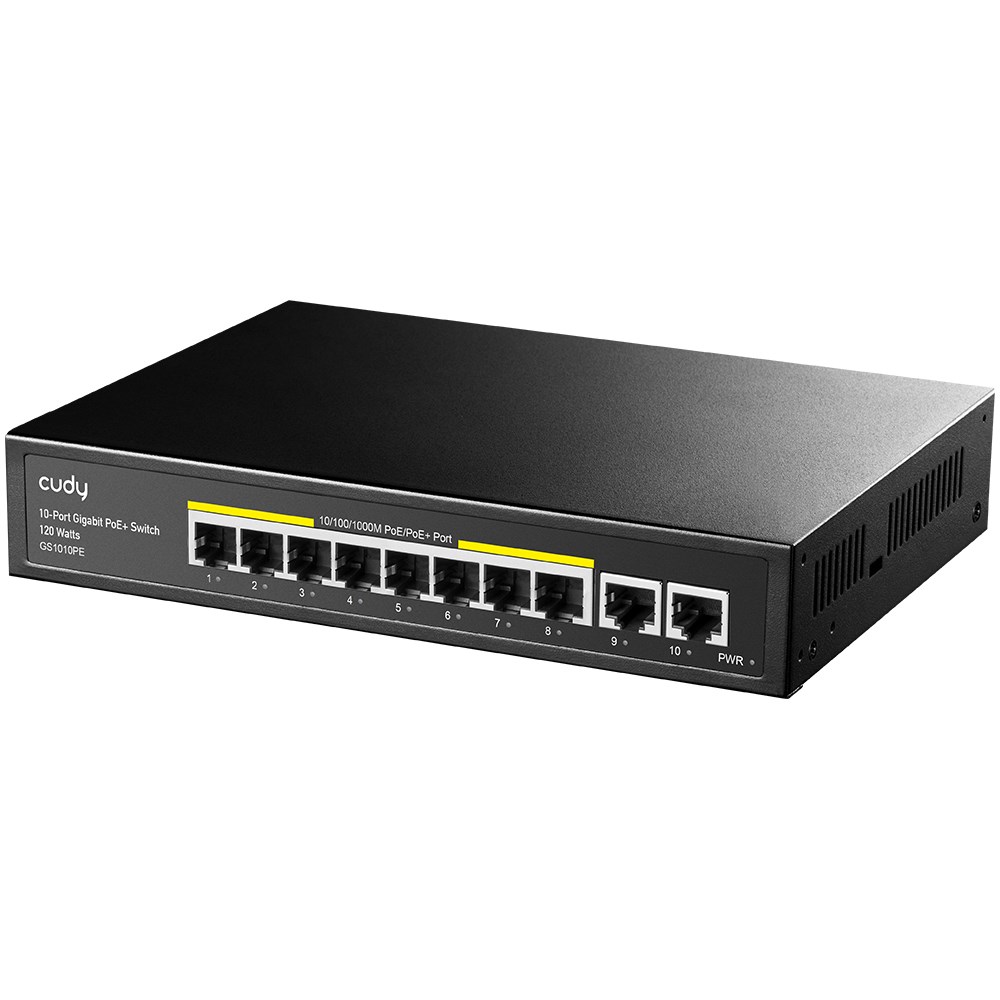 Cudy GS1010PE network switch Gigabit Ethernet (10/100/1000) Power over Ethernet (PoE) Black Cudy GS1010PE network switch Gigabit Ethernet (10/100/1000) Power over Ethernet (PoE) Black