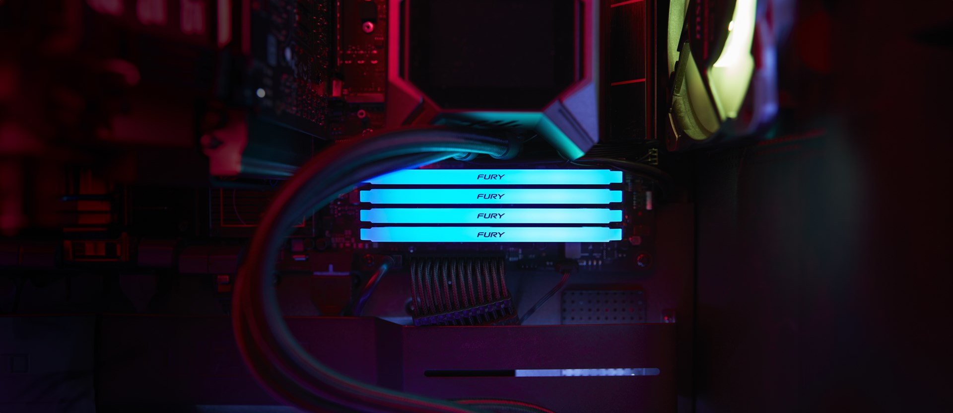 Kingston Technology FURY Beast 32GB 3200MT/s DDR4 CL16 DIMM (Kit of 2) 1Gx8 RGB Kingston Technology FURY Beast 32GB 3200MT/s DDR4 CL16 DIMM (Kit of 2) 1Gx8 RGB