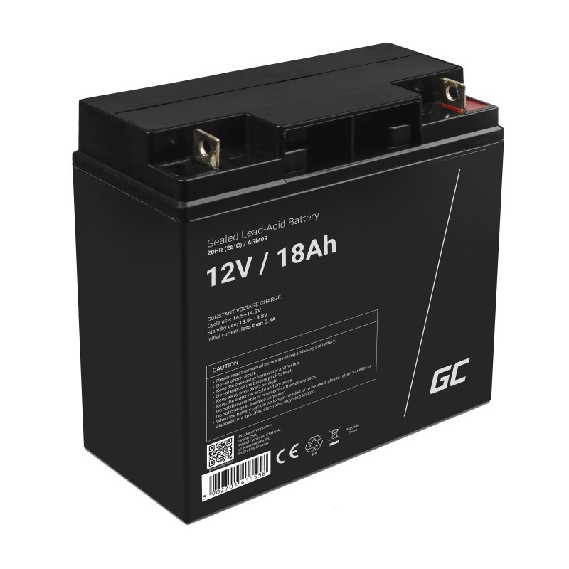 Green Cell AGM09 industrial rechargeable battery Sealed Lead Acid (VRLA) 18000 mAh 12 V Green Cell AGM09 industrial rechargeable battery Sealed Lead Acid (VRLA) 18000 mAh 12 V