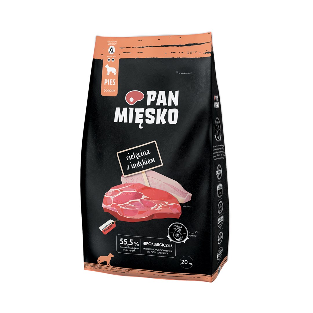 Mr. Meat Veal with Turkey XL - dry dog food - 20 kg Mr. Meat Veal with Turkey XL - dry dog food - 20 kg