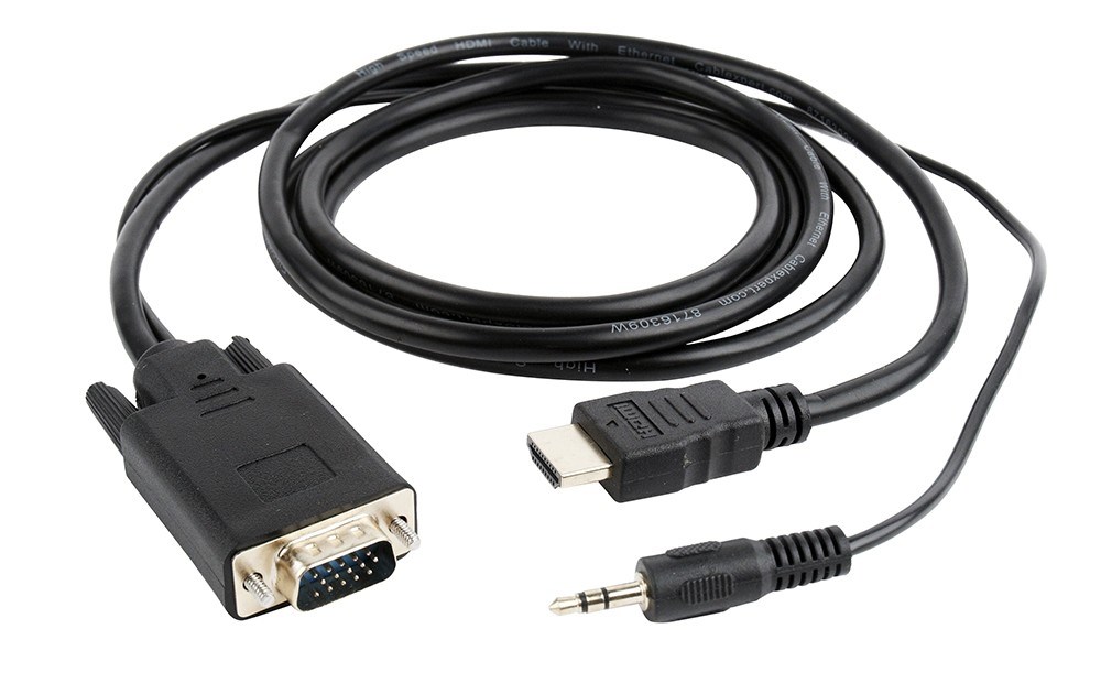 Gembird A-HDMI-VGA-03-6 video cable adapter 1.8 m HDMI Type A (Standard) VGA (D-Sub) + 3.5mm Black Gembird A-HDMI-VGA-03-6 video cable adapter 1.8 m HDMI Type A (Standard) VGA (D-Sub) + 3.5mm Black